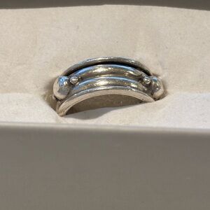 Elegant real Silver Band Ring